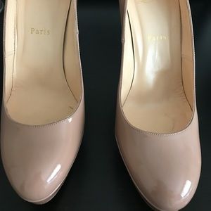 christian louboutin bianca 140 patent pumps